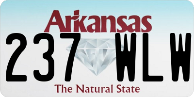 AR license plate 237WLW