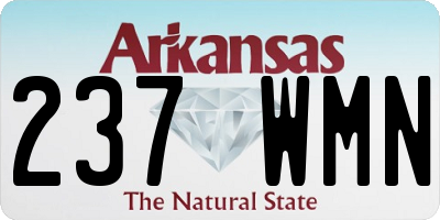 AR license plate 237WMN
