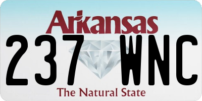 AR license plate 237WNC