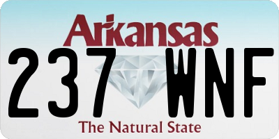 AR license plate 237WNF