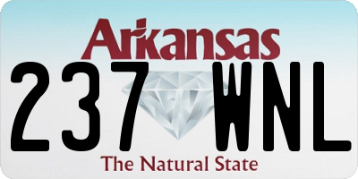 AR license plate 237WNL