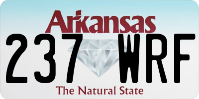 AR license plate 237WRF