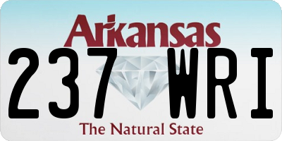 AR license plate 237WRI