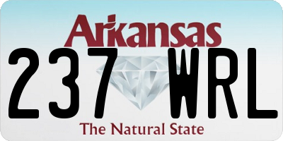 AR license plate 237WRL