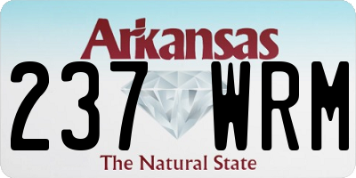 AR license plate 237WRM
