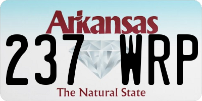 AR license plate 237WRP