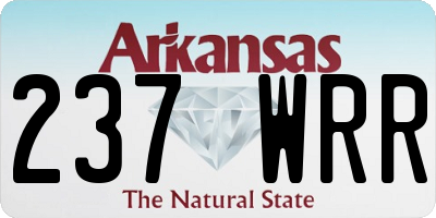 AR license plate 237WRR
