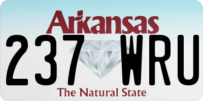 AR license plate 237WRU