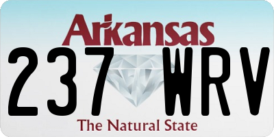 AR license plate 237WRV