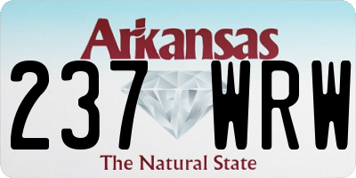 AR license plate 237WRW