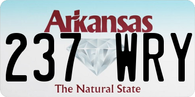 AR license plate 237WRY