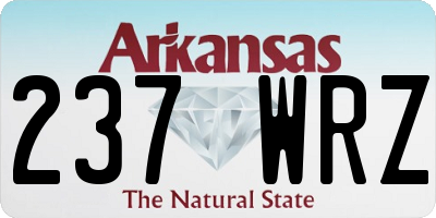 AR license plate 237WRZ