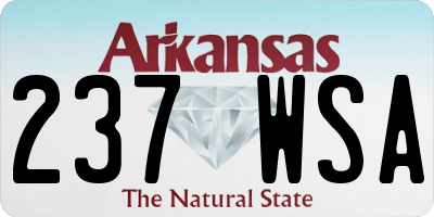 AR license plate 237WSA
