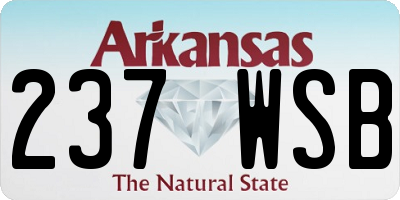 AR license plate 237WSB