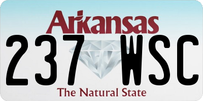AR license plate 237WSC