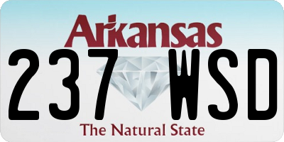 AR license plate 237WSD