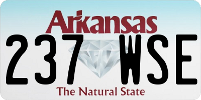 AR license plate 237WSE