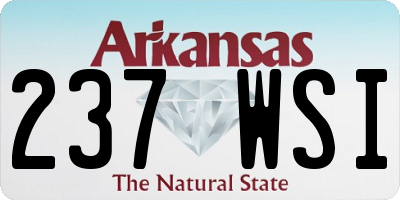AR license plate 237WSI