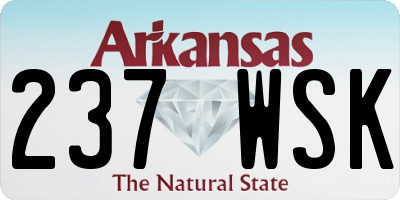 AR license plate 237WSK