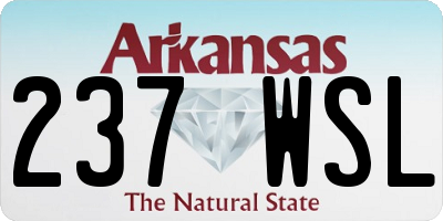 AR license plate 237WSL