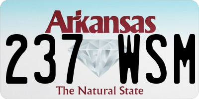 AR license plate 237WSM
