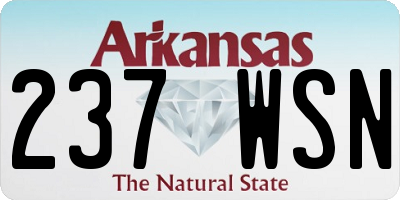 AR license plate 237WSN