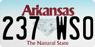 AR license plate 237WSO