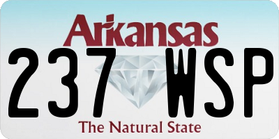 AR license plate 237WSP
