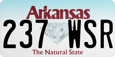 AR license plate 237WSR