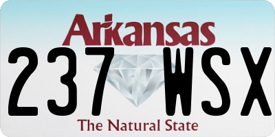AR license plate 237WSX