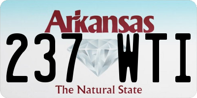 AR license plate 237WTI