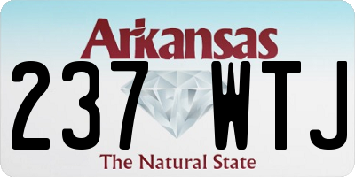 AR license plate 237WTJ