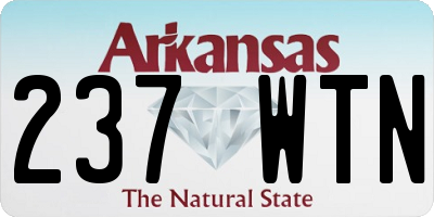 AR license plate 237WTN
