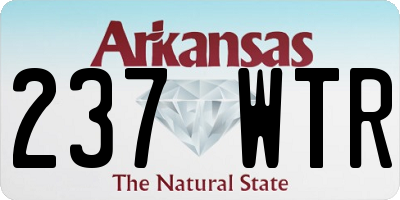 AR license plate 237WTR