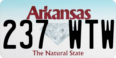 AR license plate 237WTW