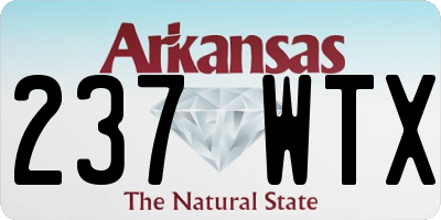 AR license plate 237WTX