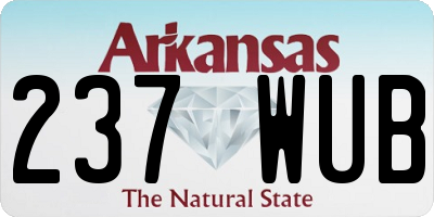 AR license plate 237WUB