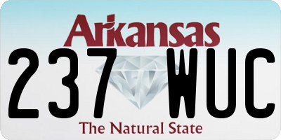 AR license plate 237WUC