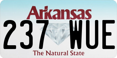 AR license plate 237WUE