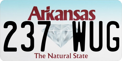 AR license plate 237WUG