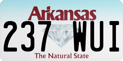 AR license plate 237WUI