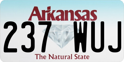 AR license plate 237WUJ