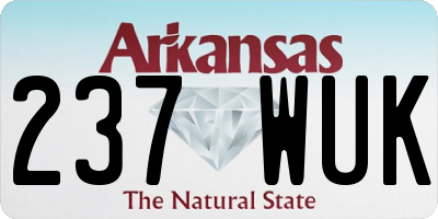 AR license plate 237WUK