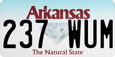 AR license plate 237WUM