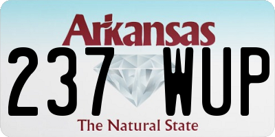 AR license plate 237WUP