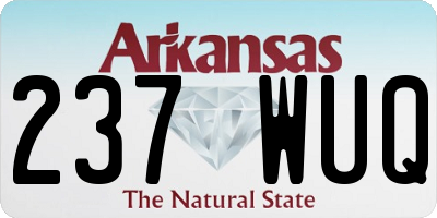 AR license plate 237WUQ