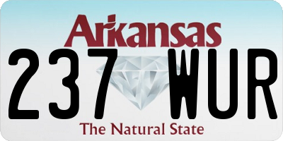 AR license plate 237WUR