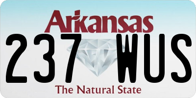 AR license plate 237WUS