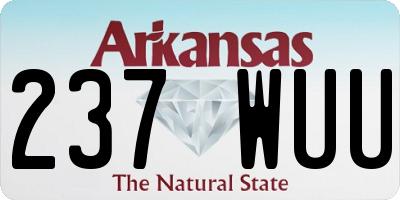 AR license plate 237WUU