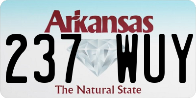 AR license plate 237WUY